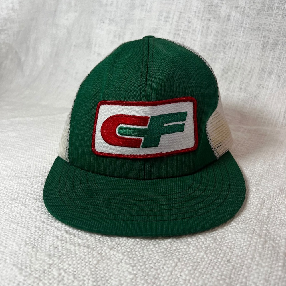Vintage Tonkin Consolidated Freightways CF Trucker Hat Green Snapback Mesh‎ Cap